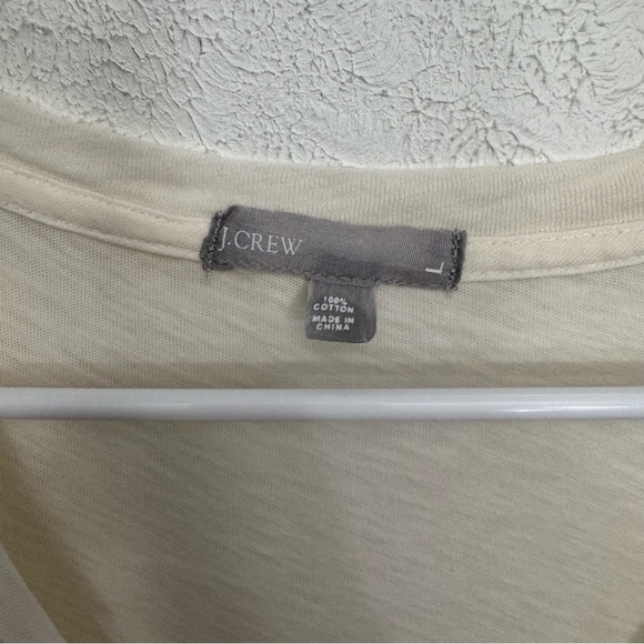 J. Crew Ivory Floral Print Tee Size Large - Picture 2 of 6